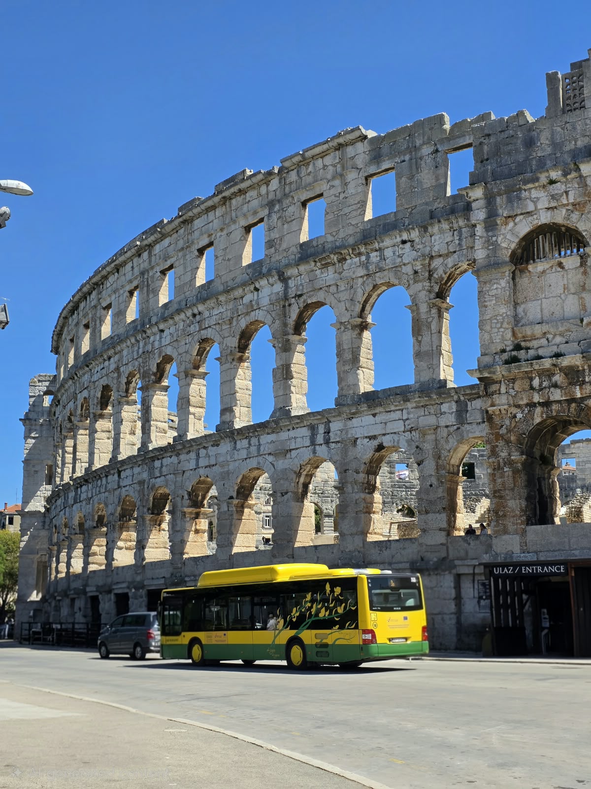 Arena and city bus · Pula